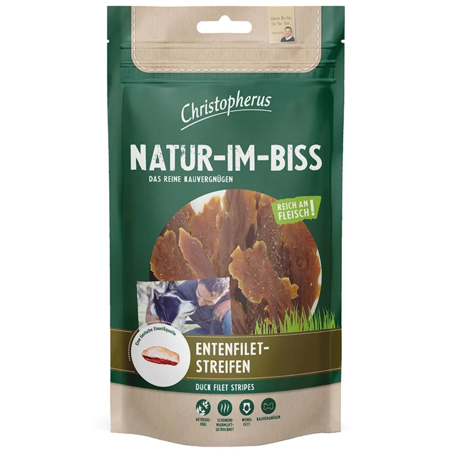Christopherus Natur-Im-Biss Andefiletstrimler - 100g
