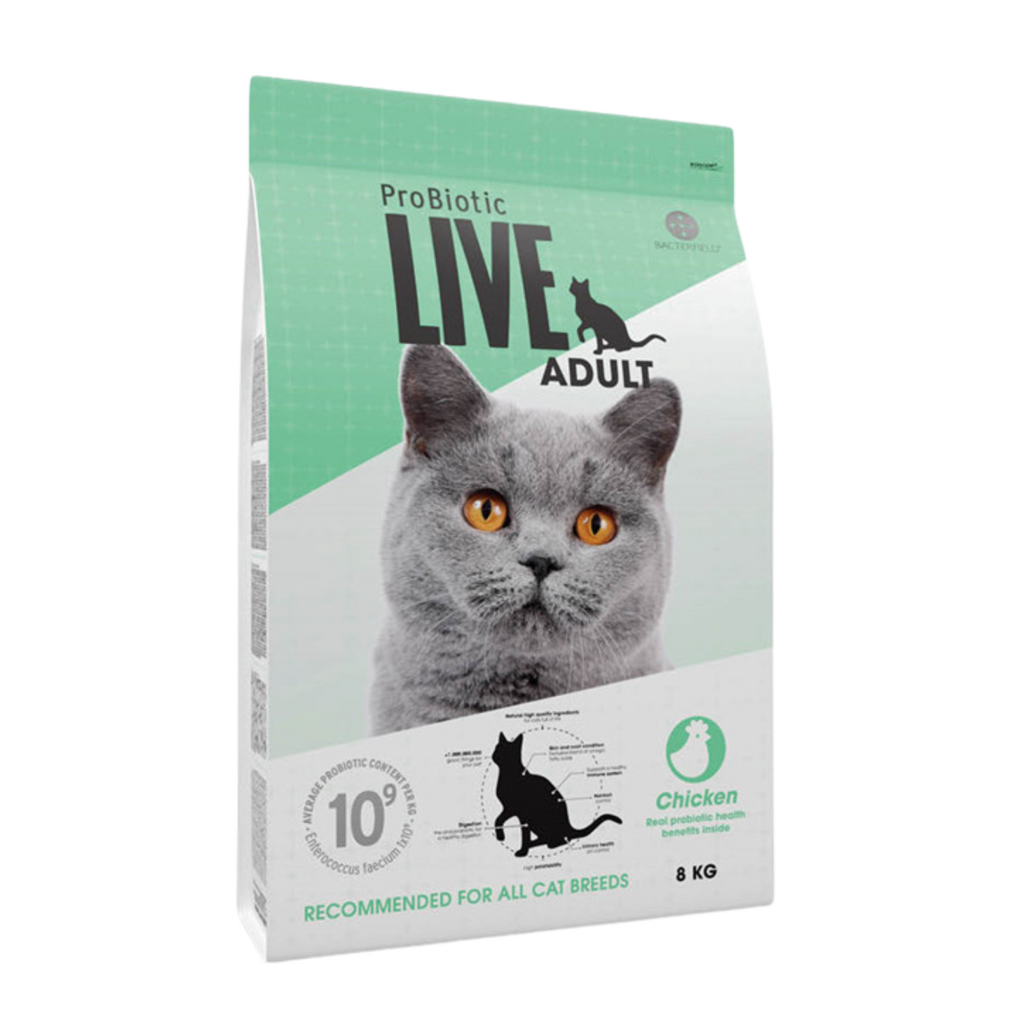 LIVE - Kat voksen m/kylling 2kg