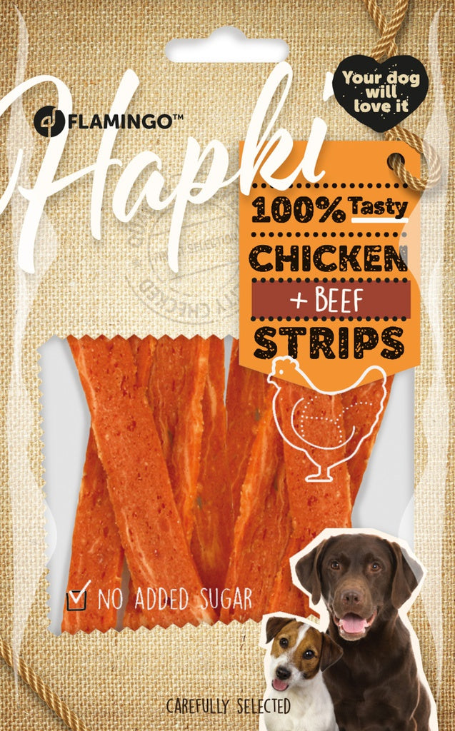 Kylling og okse - strips 85g