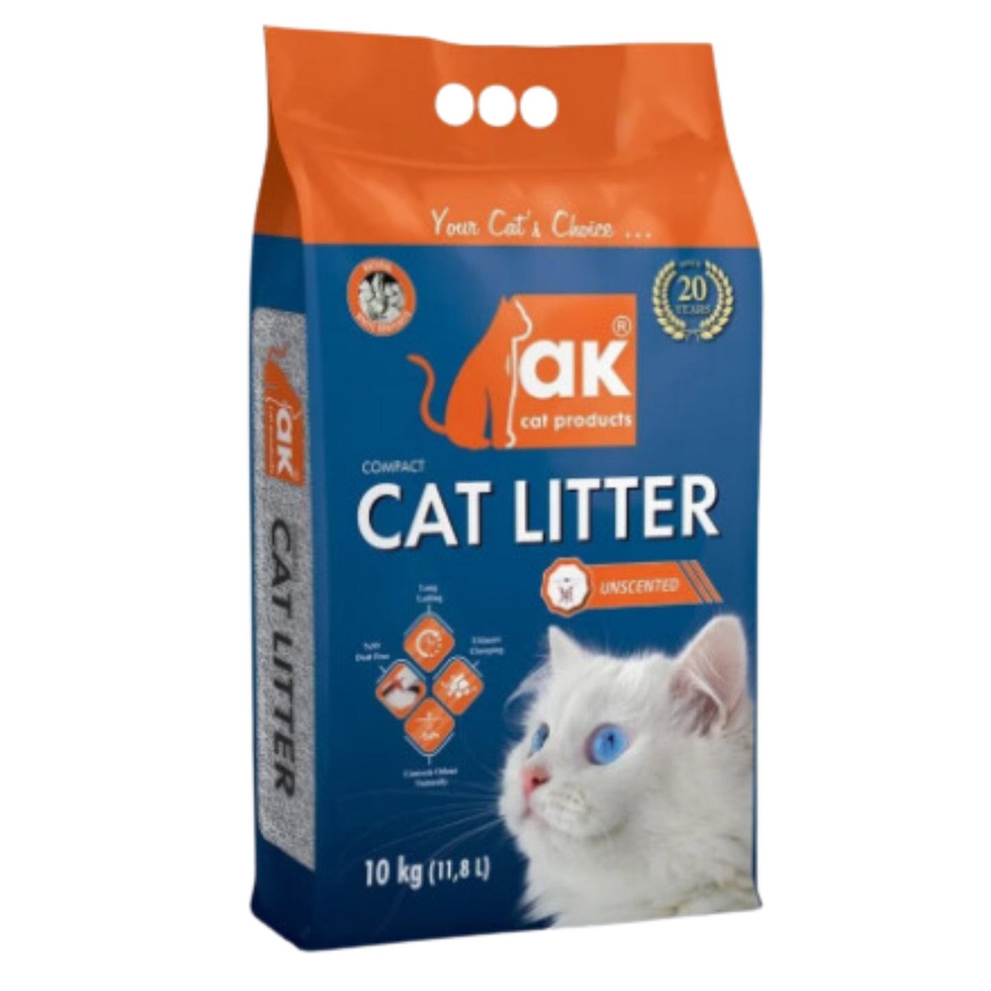 AK - Kattegrus 10kg med/uden aroma