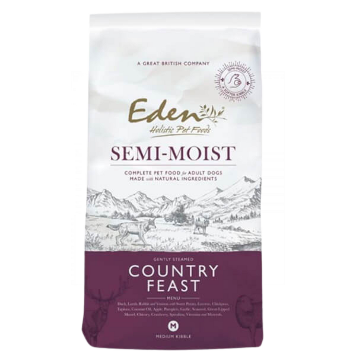 Eden - Semi moist hundefoder Vildt 2 eller 10kg