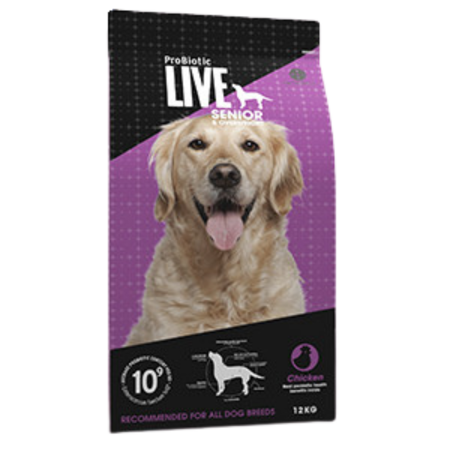 LIVE - Senior Dog - Kylling & Ris 12kg