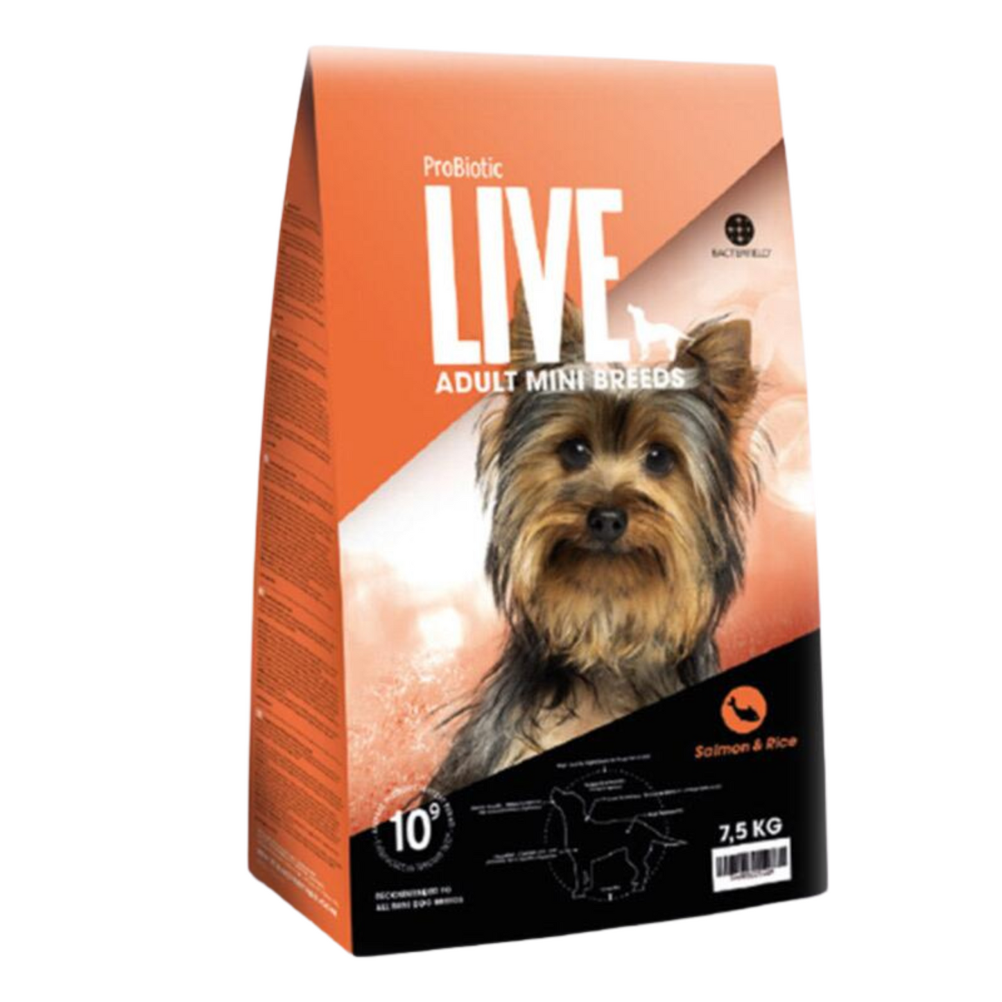LIVE - Adult mini Laks & ris 7,5 kg