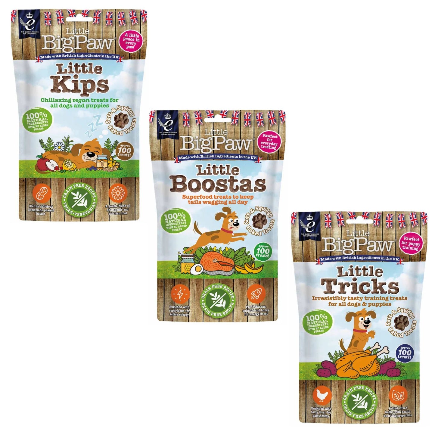 Little Big Paw ovnbagte godbidder - flere varianter - 90g