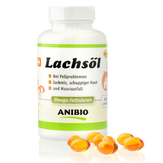 ANIBIO Lakseolie - 180 kapsler