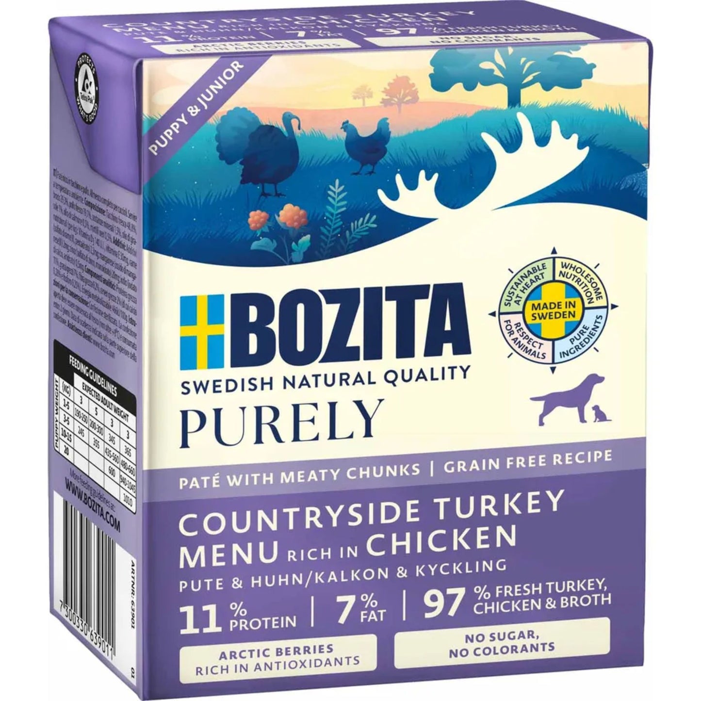 Bozita Dog Purely Paté Puppy & Junior Kalkun