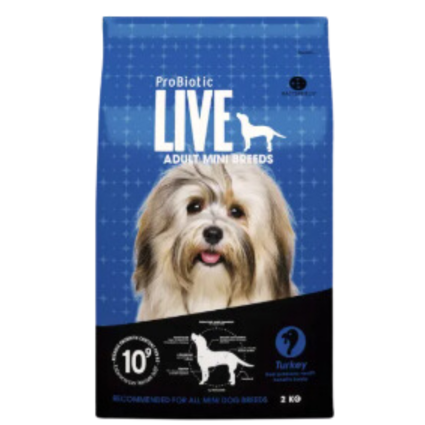 LIVE - Mini adult med kalkun 2kg