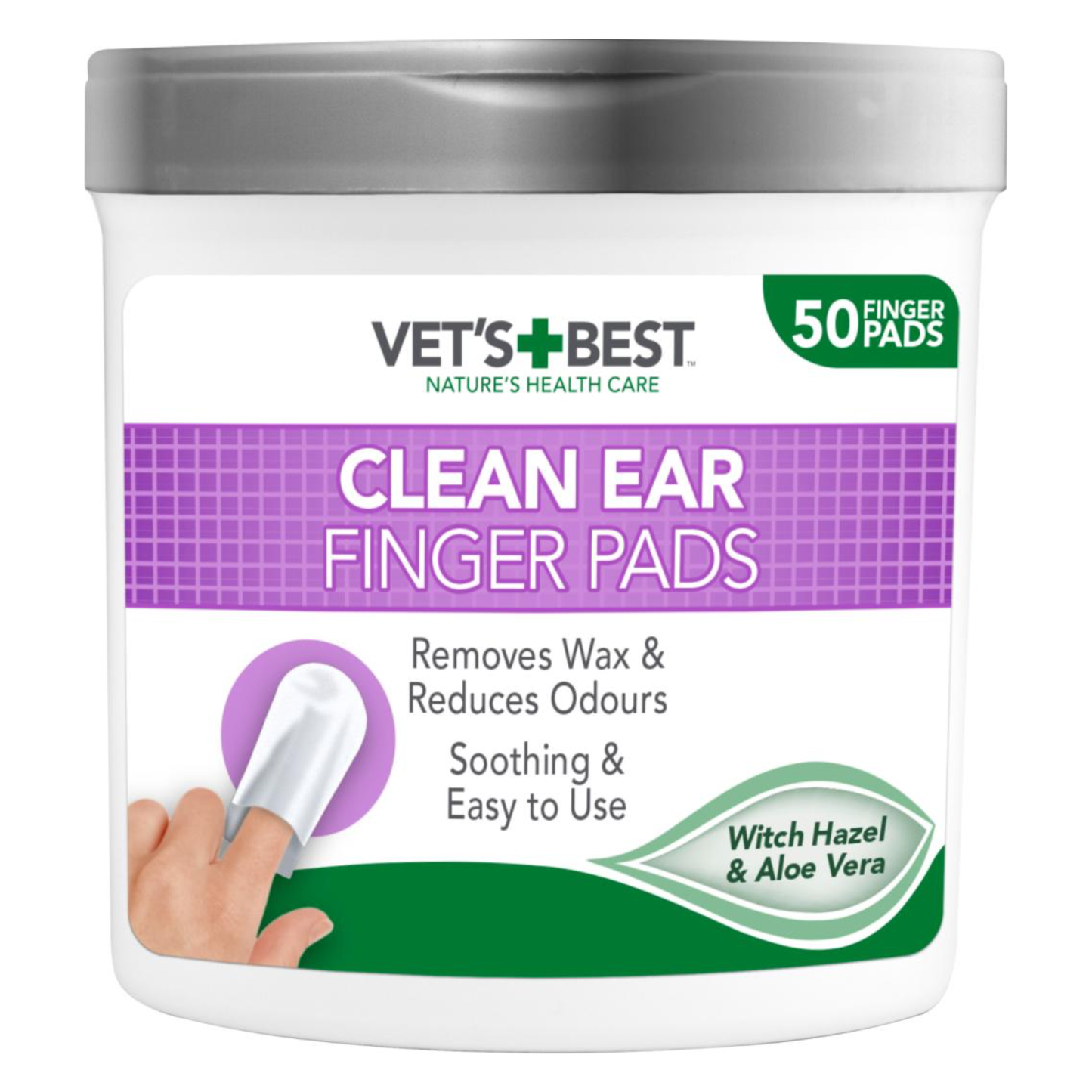 Vet's Best Clean Ear Finger Pads - 50stk