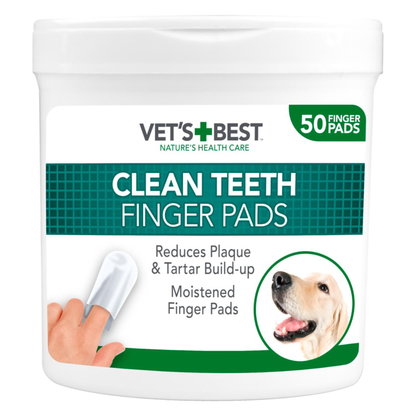 Vet's Best Clean Teeth Finger Pads - 50stk